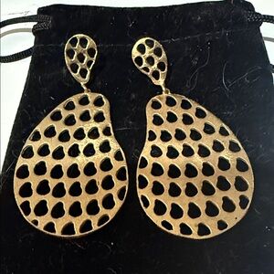 Gold Dramatic Teardrop Earrings